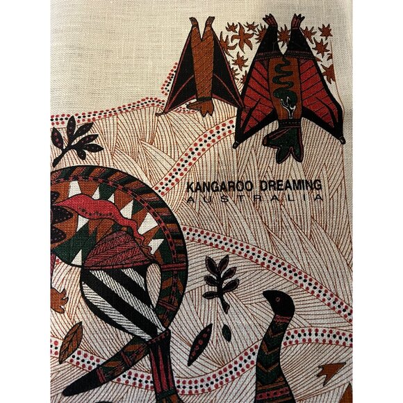 Rodriquez Churinga Australia Linen Tea Towels – Kangaroo Dreaming & Turtles - Picture 6 of 7